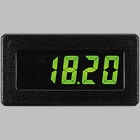 Red Lion Voltage Panel Meter; 1.30" x 2.68"; 3.5 Digits; LCD; 9-28VDC; 0-200VDC Input
